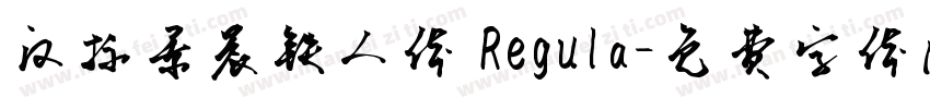汉标景晨铁人体 Regula字体转换